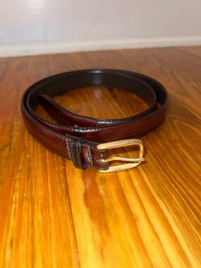 Men’s Vintage Brown/Red Genuine Eel Skin Exotic Belt Size 38 Made In Korea